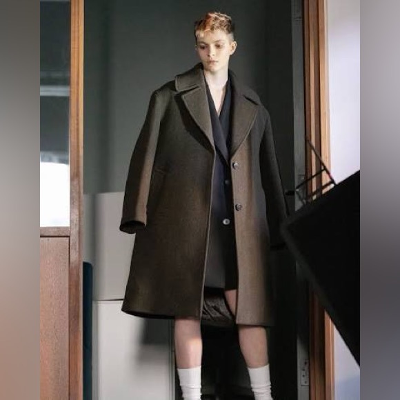 Theory 100% Wool Coat - Charcoal Gray - Picture 10 of 12